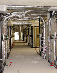 Fertigbäder mit angeschlossener Lüftungsverrohrung