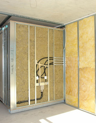 Anbindung der Trockenbauwände an die Fertigbäder