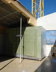 Einbringung der Fertigbäder an ihren Bestimmungsort